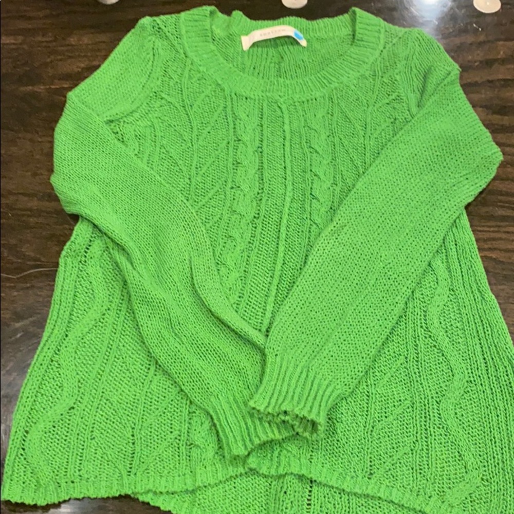 Green knit sweater